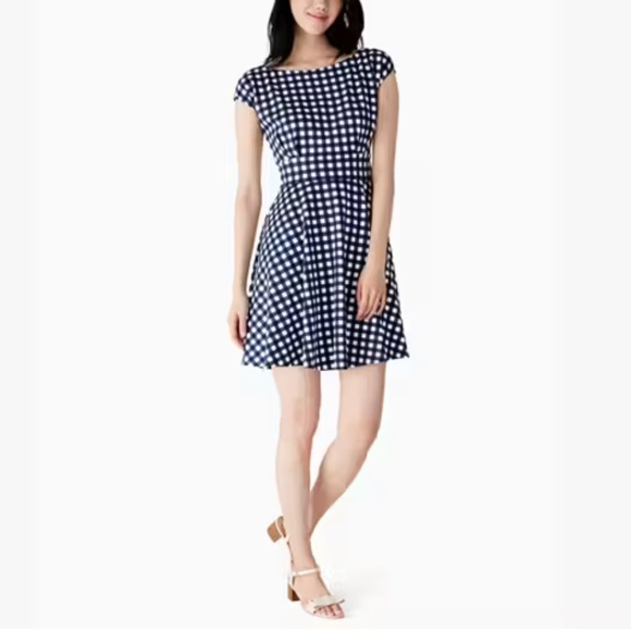 ♠︎ kate spade Gingham Ponte Fiorella Dress - Picture 2 of 7